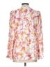 Elan Floral Pink Long Sleeve Blouse Size L - photo 2