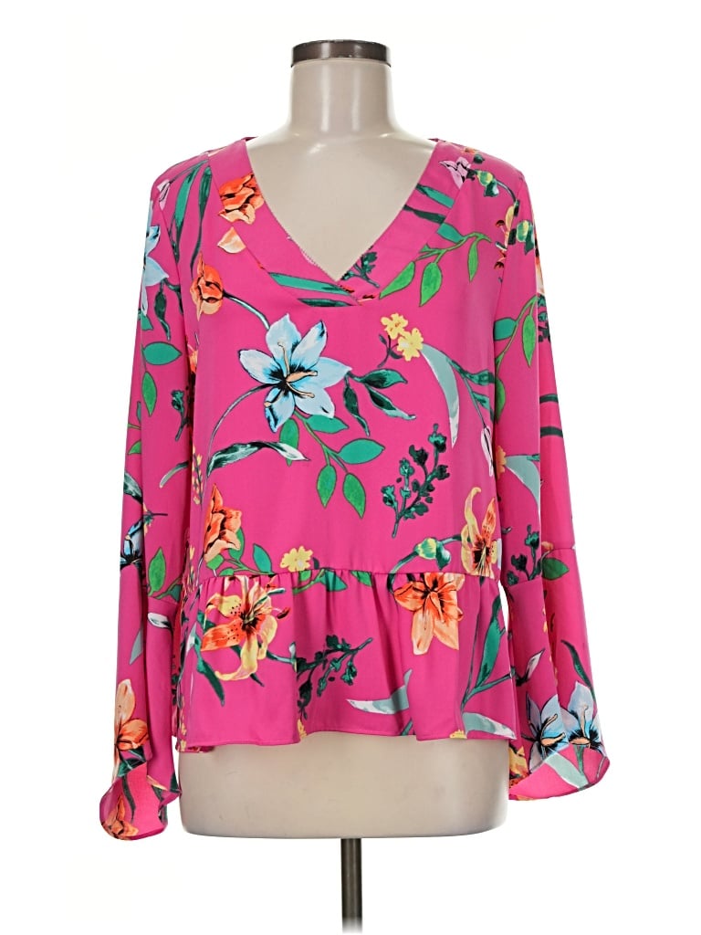 Pre-owned Laundry By Shelli Segal 3/4 Sleeve T-shirt In Pink