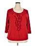 Rafaella Studio Red 3/4 Sleeve Blouse Size 2X - photo 1