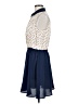 Maison Jules 100% Polyester Polka Dots Blue Casual Dress Size M - photo 5