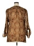 Apt. 9 100% Polyester Animal Print Brown 3/4 Sleeve Blouse Size XL - photo 2
