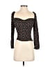 Reformation Black 3/4 Sleeve Top Size 6 - photo 1