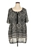 Catherines 100% Polyester Gray Short Sleeve Blouse Size 2X - photo 1