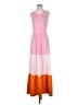 Lands' End Color Block Pink Casual Dress Size XS (tall) - photo 1
