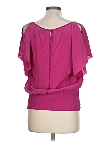 White House Black Market Short Sleeve Silk Top (view 2)