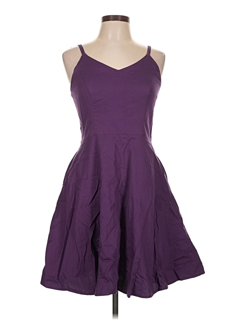 Pre-owned Assorted Brands Cocktail Dress In Purple