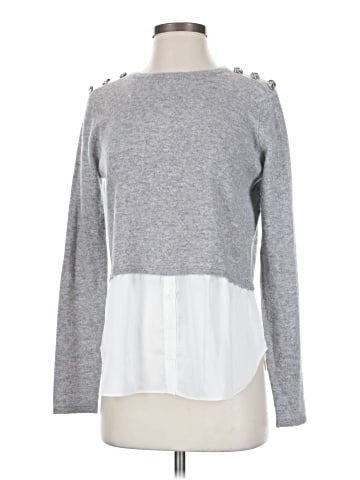 Aqua Cashmere Pullover Sweater (view 1)