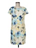Perceptions Print Blue Casual Dress Size M (petite) - photo 1