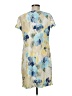 Perceptions Print Blue Casual Dress Size M (petite) - photo 2