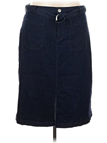 ELOQUII Denim Skirt (view 1)