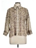 Lloyd Williams 100% Polyester Tweed Brown 3/4 Sleeve Blouse Size L - photo 1