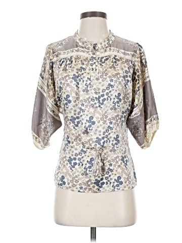 Beyond Vintage 3/4 Sleeve Silk Top (view 1)