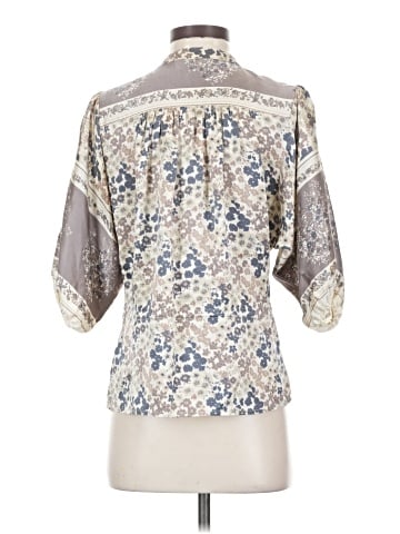 Beyond Vintage 3/4 Sleeve Silk Top (view 2)