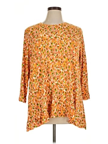 LOGO by Lori Goldstein 3/4 Sleeve Blouse (view 1)