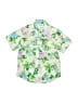 Old Navy 100% Cotton Floral Green Short Sleeve Button-Down Shirt Size 6 - 7 - photo 1
