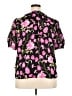 CeCe 100% Polyester Floral Pink Black Short Sleeve Blouse Size XL - photo 2