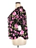 CeCe 100% Polyester Floral Pink Black Short Sleeve Blouse Size XL - photo 5