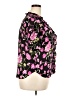 CeCe 100% Polyester Floral Pink Black Short Sleeve Blouse Size XL - photo 4