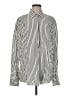 FRAME Stripes Silver Long Sleeve Blouse Size M - photo 1
