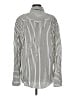 FRAME Stripes Silver Long Sleeve Blouse Size M - photo 2