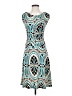 En Focus Studio Graphic Teal Cocktail Dress Size 4 - photo 1