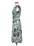 En Focus Studio Graphic Teal Cocktail Dress Size 4 - photo 5