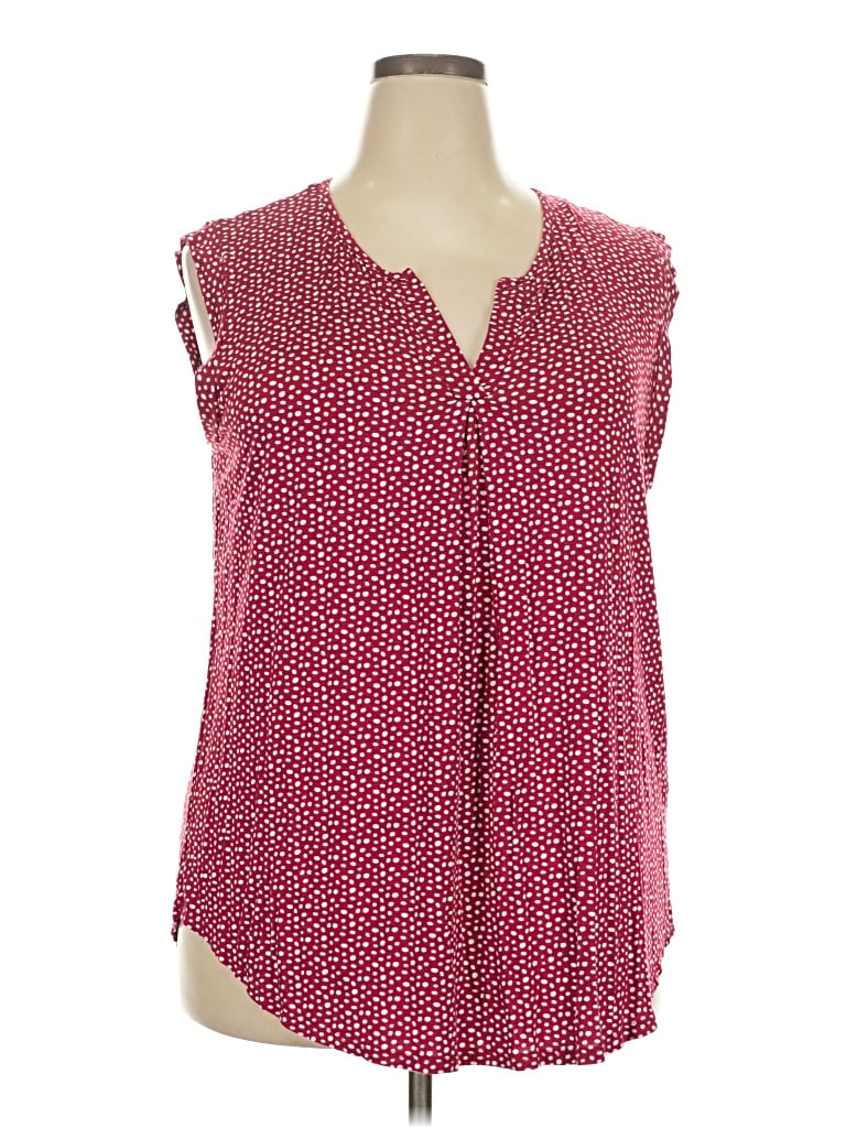 Pre-owned Papermoon Sleeveless T-shirt In Red