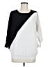 Nina Leonard Color Block White Sweatshirt Size M - photo 1