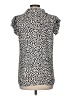 T Tahari 100% Polyester Animal Print Ivory Short Sleeve Blouse Size M - photo 2