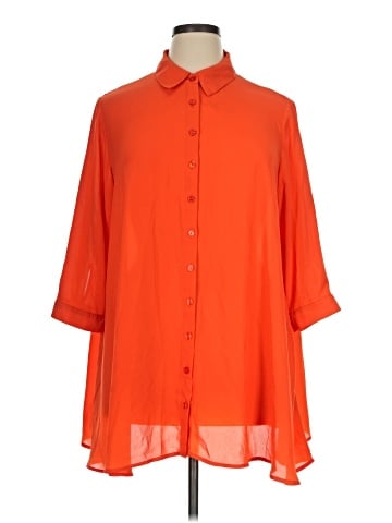 Joan Vass 3/4 Sleeve Blouse (view 1)