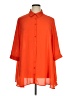 Joan Vass 100% Polyester Color Block Orange 3/4 Sleeve Blouse Size 0X - photo 1