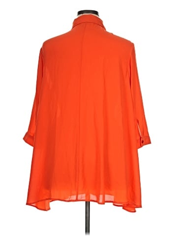 Joan Vass 3/4 Sleeve Blouse (view 2)