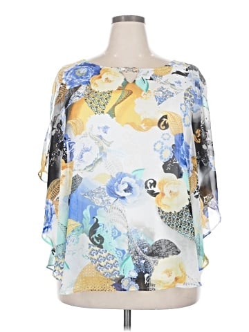 JM Collection 3/4 Sleeve Blouse (view 1)