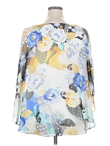 JM Collection 3/4 Sleeve Blouse (view 2)