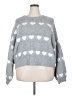 CeCe Hearts Gray Pullover Sweater Size XXL - photo 1
