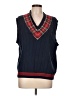 Assorted Brands 100% Cotton Plaid Blue Sweater Vest Size L - photo 1