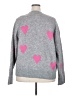 Cosmic Blue Love Hearts Gray Pullover Sweater Size XXL - photo 2
