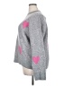 Cosmic Blue Love Hearts Gray Pullover Sweater Size XXL - photo 5