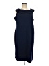 Spense Solid Blue Cocktail Dress Size 24 - photo 1