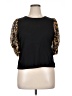 DKNY 100% Polyester Animal Print Black Short Sleeve Top Size XL - photo 1