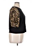 DKNY 100% Polyester Animal Print Black Short Sleeve Top Size XL - photo 4