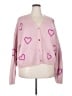CeCe Hearts Pink Cardigan Size XXL - photo 1