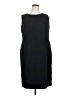 Kasper Solid Black Cocktail Dress Size 18w - photo 1