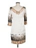 ECI 100% Silk Print Ivory Casual Dress Size 6 - photo 2