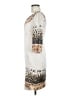 ECI 100% Silk Print Ivory Casual Dress Size 6 - photo 5