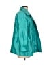 Chico's 100% Polyester Metallic Teal Blazer Size L - photo 4