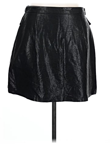 Zara Faux Leather Skirt (view 2)