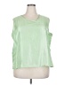 Assorted Brands 100% Silk Green Sleeveless Silk Top Size 2X - photo 1