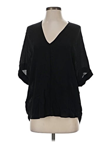 Vince. 3/4 Sleeve Silk Top (view 1)