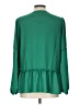 Pleione 100% Polyester Green Long Sleeve Blouse Size L - photo 2